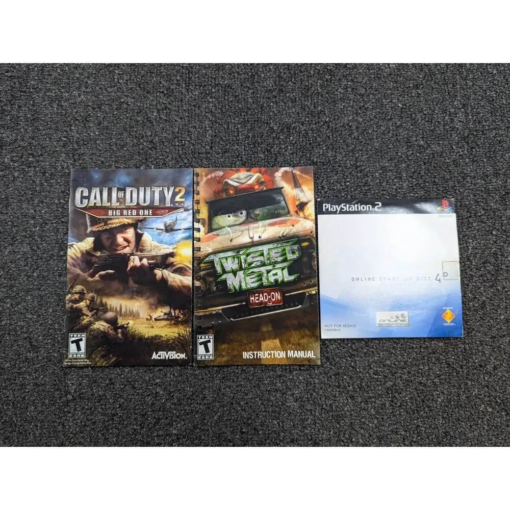 Original Authentic PlayStation 2 Game Manuals Cover Case Artwork Inserts Lot